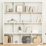 Estantería librería madera de ingeniería blanca 132x29x141,5 cm en Librerías y estanterías | Comprar online en Foru.es