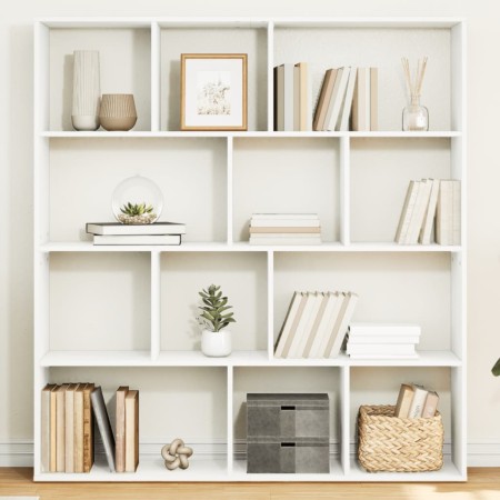 Estantería librería madera de ingeniería blanca 132x29x141,5 cm en Librerías y estanterías | Comprar online en Foru.es