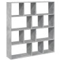 Estantería madera de ingeniería gris hormigón 132x29x141,5 cm en Librerías y estanterías | Comprar online en Foru.es