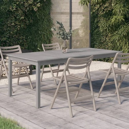 Mesa de jardín madera maciza de acacia gris 200x100x75 cm de vidaXL, Mesas de jardín - Ref: Foro24-318745, Precio: 313,50 €, ...