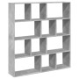Estantería madera de ingeniería gris hormigón 132x29x141,5 cm en Librerías y estanterías | Comprar online en Foru.es