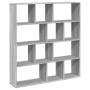 Estantería madera de ingeniería gris Sonoma 132x29x141,5 cm en Librerías y estanterías | Comprar online en Foru.es