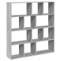 Estantería madera de ingeniería gris Sonoma 132x29x141,5 cm en Librerías y estanterías | Comprar online en Foru.es