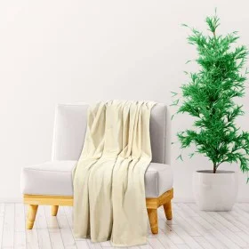 Manta de poliéster color crema 200x240 cm de vidaXL, Mantas - Ref: Foro24-136271, Precio: 33,47 €, Descuento: %