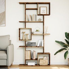 Estantería de madera de ingeniería envejecida 92x29x188 cm en Librerías y estanterías | Comprar online en Foru.es