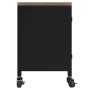 Mueble TV hierro y madera maciza de abeto negro 110x30x43 cm de vidaXL, Muebles TV - Ref: Foro24-340766, Precio: 245,28 €, De...