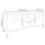 Mueble TV hierro y madera maciza de abeto negro 110x30x43 cm de vidaXL, Muebles TV - Ref: Foro24-340766, Precio: 245,28 €, De...