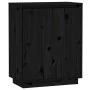 Aparador de madera maciza de pino negro 60x34x75 cm de vidaXL, Aparadores - Ref: Foro24-813349, Precio: 83,76 €, Descuento: %