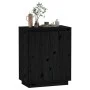 Aparador de madera maciza de pino negro 60x34x75 cm de vidaXL, Aparadores - Ref: Foro24-813349, Precio: 83,76 €, Descuento: %