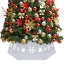 Falda del árbol de Navidad plateada y blanca Ø68x25 cm en Decoración Festiva y Estacional | Comprar online en Foru.es