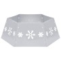 Falda del árbol de Navidad plateada y blanca Ø68x25 cm en Decoración Festiva y Estacional | Comprar online en Foru.es