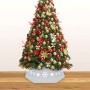 Falda del árbol de Navidad plateada y blanca Ø68x25 cm en Decoración Festiva y Estacional | Comprar online en Foru.es