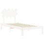 Estructura de cama con cabecero madera maciza blanco 90x200 cm de vidaXL, Camas y somieres - Ref: Foro24-3193712, Precio: 104...