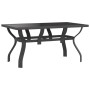 Mesa de jardín acero y vidrio gris y negro 140x70x70 cm de vidaXL, Mesas de jardín - Ref: Foro24-318770, Precio: 191,87 €, De...