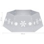Falda del árbol de Navidad plateada y blanca Ø68x25 cm en Decoración Festiva y Estacional | Comprar online en Foru.es