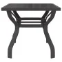 Mesa de jardín acero y vidrio gris y negro 140x70x70 cm de vidaXL, Mesas de jardín - Ref: Foro24-318770, Precio: 188,28 €, De...