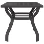 Mesa de jardín acero y vidrio gris y negro 140x70x70 cm de vidaXL, Mesas de jardín - Ref: Foro24-318770, Precio: 191,87 €, De...