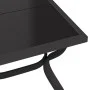 Mesa de jardín acero y vidrio gris y negro 140x70x70 cm de vidaXL, Mesas de jardín - Ref: Foro24-318770, Precio: 188,28 €, De...