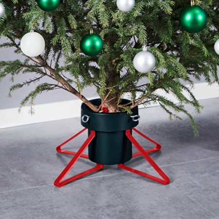 Soporte para árbol de Navidad verde y rojo 46x46x19 cm en Decoración Festiva y Estacional | Comprar online en Foru.es