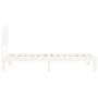 Estructura de cama con cabecero madera maciza blanco 90x200 cm de vidaXL, Camas y somieres - Ref: Foro24-3193712, Precio: 104...