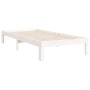Estructura de cama con cabecero madera maciza blanco 90x200 cm de vidaXL, Camas y somieres - Ref: Foro24-3193712, Precio: 104...