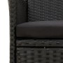 Juego de comedor de jardín 5 pzas con cojines ratán PE negro de vidaXL, Conjuntos de jardín - Ref: Foro24-3094867, Precio: 42...