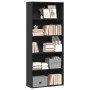 Estantería madera ingeniería negra 80x30x189 cm en Librerías y estanterías | Comprar online en Foru.es
