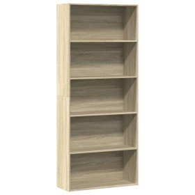 Estantería madera ingeniería color roble 80x30x189cm en Librerías y estanterías | Comprar online en Foru.es