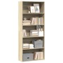 Estantería madera ingeniería color roble 80x30x189cm en Librerías y estanterías | Comprar online en Foru.es