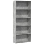 Estantería madera ingeniería gris hormigón 80x30x189cm en Librerías y estanterías | Comprar online en Foru.es