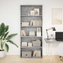 Estantería madera ingeniería gris hormigón 80x30x189cm en Librerías y estanterías | Comprar online en Foru.es