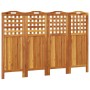 Biombo de 4 paneles de madera maciza de acacia 162x2x115 cm de vidaXL, Divisores de ambientes - Ref: Foro24-318548, Precio: 1...