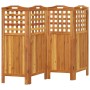 Biombo de 4 paneles de madera maciza de acacia 162x2x115 cm de vidaXL, Divisores de ambientes - Ref: Foro24-318548, Precio: 1...