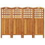Biombo de 4 paneles de madera maciza de acacia 162x2x115 cm de vidaXL, Divisores de ambientes - Ref: Foro24-318548, Precio: 1...