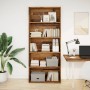 Estantería madera ingeniería madera envejecida 80x30x189 cm en Librerías y estanterías | Comprar online en Foru.es