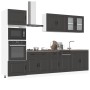 Mueble de cocina Kalmar negra 7 piezas madera contrachapada en Armarios de cocina | Comprar online en Foru.es