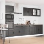 Mueble de cocina Kalmar negra 7 piezas madera contrachapada en Armarios de cocina | Comprar online en Foru.es