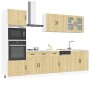 Mueble cocina Kalmar roble sonoma 7 pzas madera contrachapada en Armarios de cocina | Comprar online en Foru.es