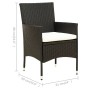 Juego de comedor de jardín 7 piezas ratán sintético negro de vidaXL, Conjuntos de jardín - Ref: Foro24-3094829, Precio: 518,2...