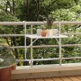 Mesa de balcón acero blanca 60x40 cm de vidaXL, Mesas de jardín - Ref: Foro24-340916, Precio: 48,41 €, Descuento: %