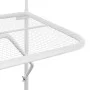 Mesa de balcón acero blanca 60x40 cm de vidaXL, Mesas de jardín - Ref: Foro24-340916, Precio: 47,50 €, Descuento: %