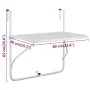Mesa de balcón acero blanca 60x40 cm de vidaXL, Mesas de jardín - Ref: Foro24-340916, Precio: 47,50 €, Descuento: %