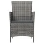 Set comedor de jardín 3 piezas con cojines ratán sintético gris de vidaXL, Conjuntos de jardín - Ref: Foro24-3094873, Precio:...