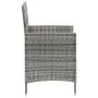 Set comedor de jardín 3 piezas con cojines ratán sintético gris de vidaXL, Conjuntos de jardín - Ref: Foro24-3094873, Precio:...