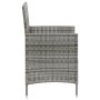 Set comedor de jardín 3 piezas con cojines ratán sintético gris de vidaXL, Conjuntos de jardín - Ref: Foro24-3094873, Precio:...