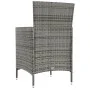 Set comedor de jardín 3 piezas con cojines ratán sintético gris de vidaXL, Conjuntos de jardín - Ref: Foro24-3094873, Precio:...