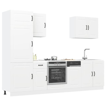 Mueble de cocina Kalmar blanco 7 piezas madera contrachapada en Armarios de cocina | Comprar online en Foru.es