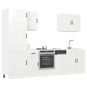 Mueble cocina Kalmar blanco de alto brillo 7 pzas en Armarios de cocina | Comprar online en Foru.es