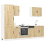 Mueble cocina Kalmar roble sonoma 7 pzas madera contrachapada en Armarios de cocina | Comprar online en Foru.es