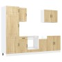 Mueble cocina Kalmar roble sonoma 7 pzas madera contrachapada en Armarios de cocina | Comprar online en Foru.es